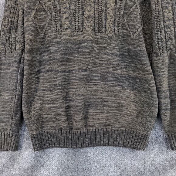 Method Cable Knit Sweater Mens Large Pullover Cowl Neck Multicolor Marled - Picture 4 of 11